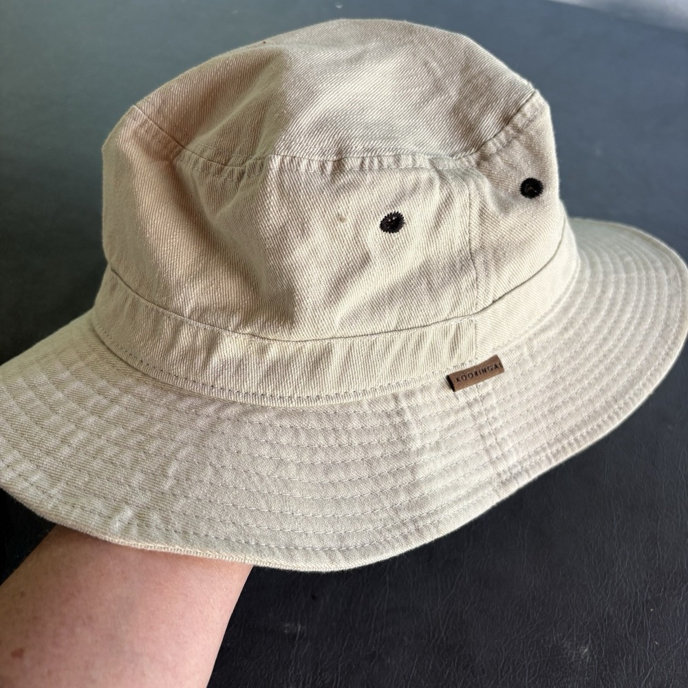 Kooringal Men's L/XL 61cm Mid Brim Hat Hiking Safari Beige 100% Cotton